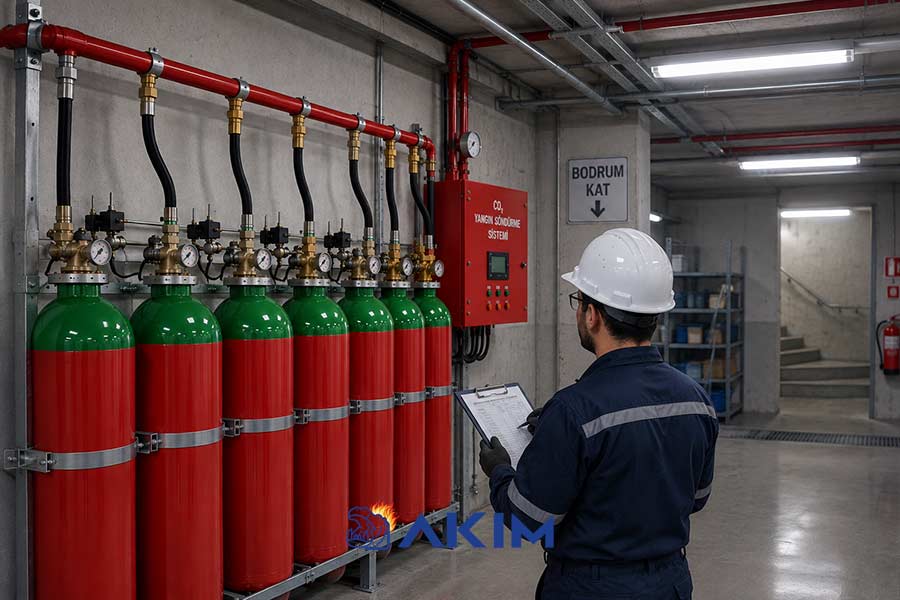 (CO²) Carbon Dioxide Fire Suppression Systems Akım Yangın - Akım Yangın